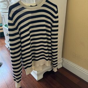 NWT navy and white Brandy Melville striped sweater. Size xs-M, not oversized